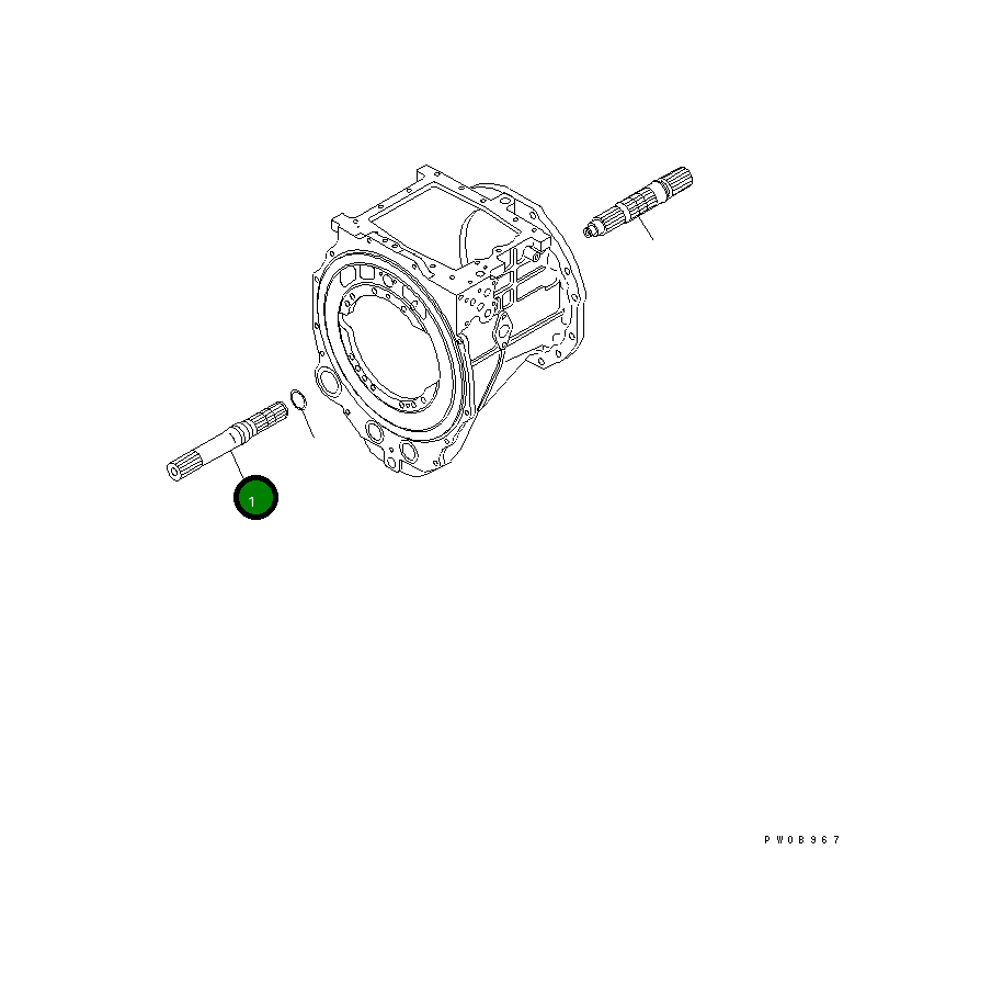 Вал 14X-15-22110 Komatsu