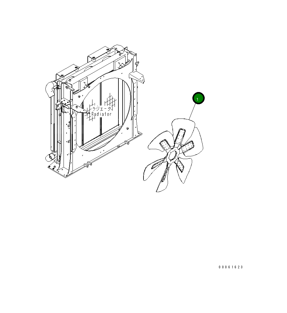 Вентилятор охлаждения 600-645-7450 Komatsu