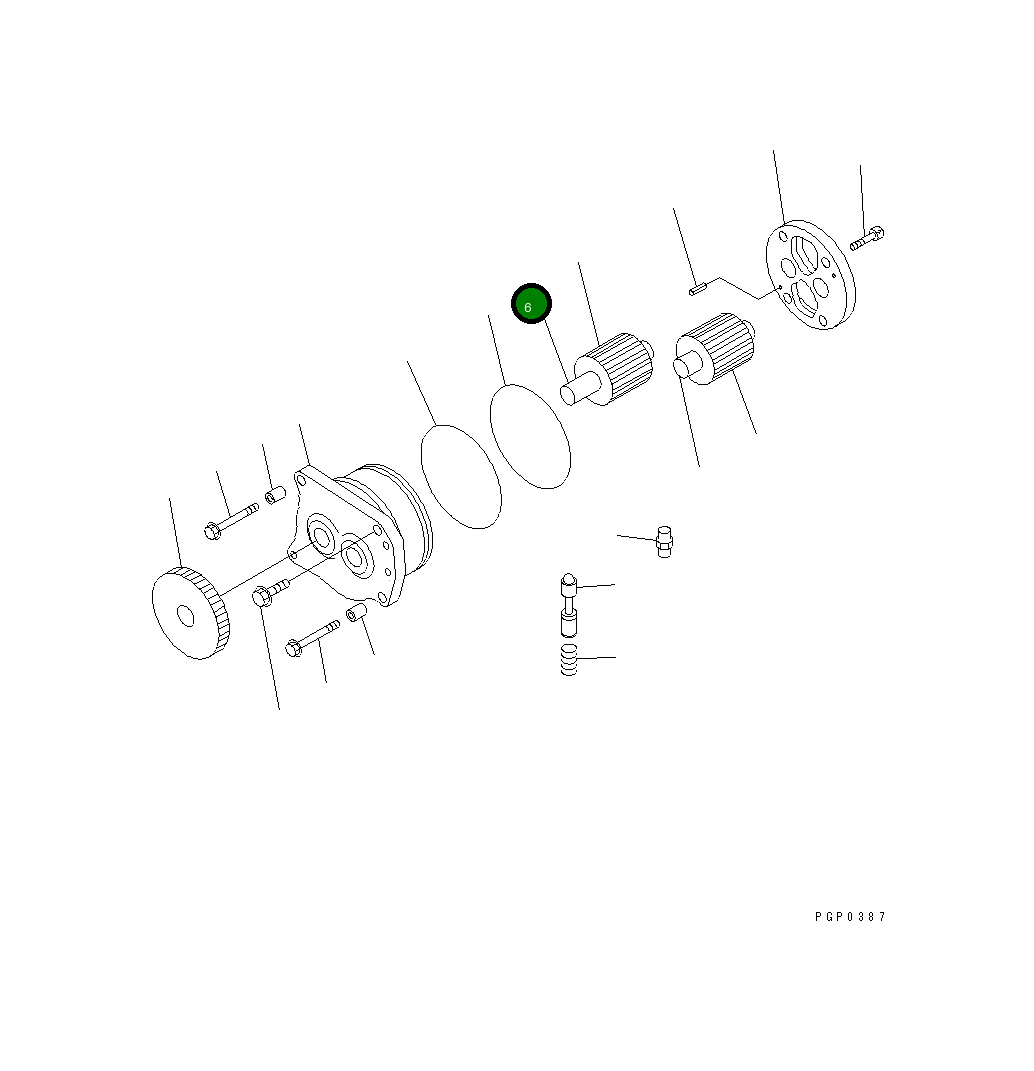 Вал CU3883903 Komatsu