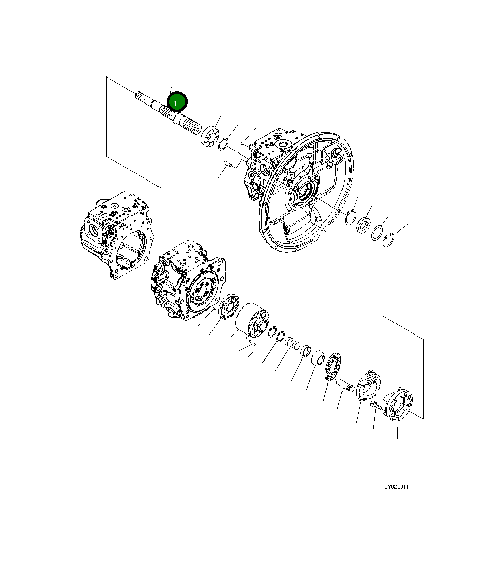 Вал 708-2G-12640 Komatsu
