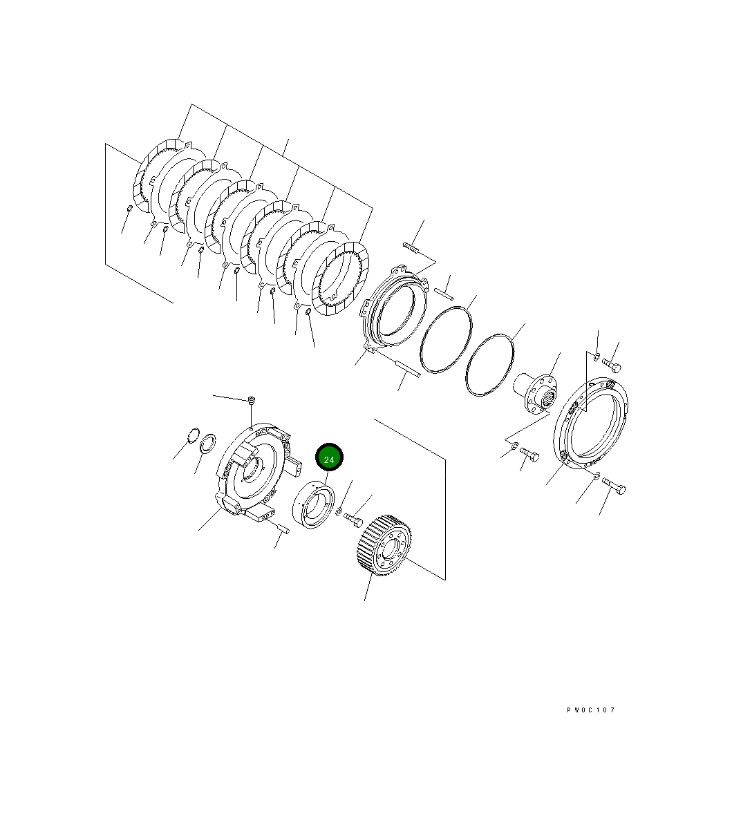 Барабан 12G-22-51140 Komatsu