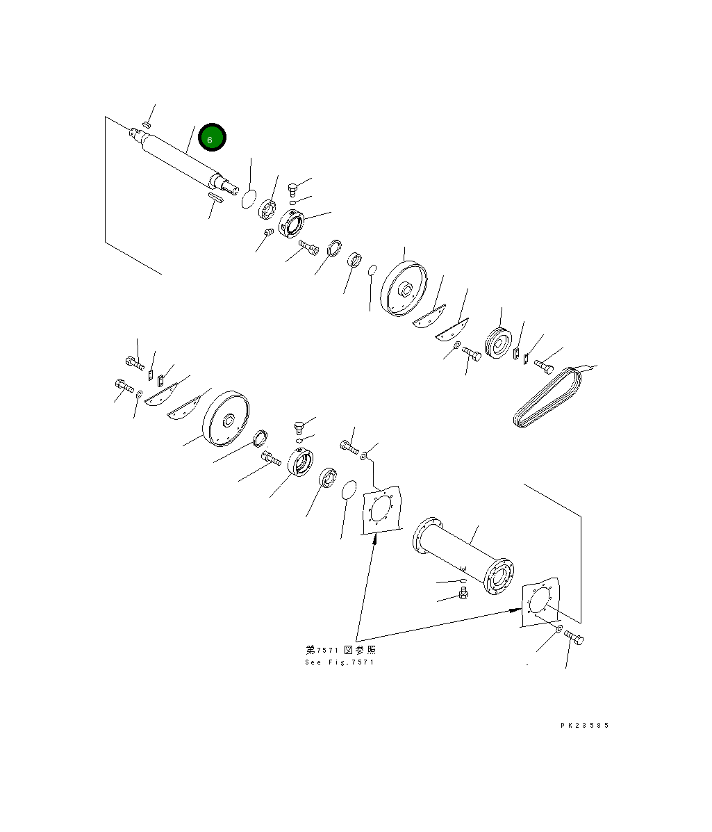 Вал 8232-76-1321 Komatsu
