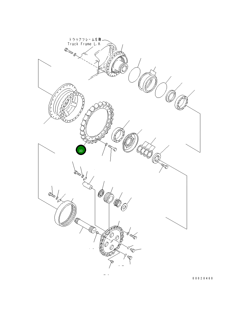 Ведущая звезда 21T-27-71174 Komatsu