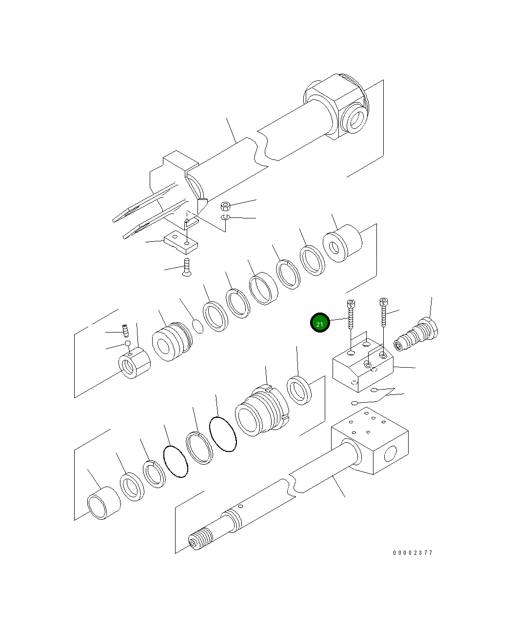 Болт под внутренний шестигранник MH21079-06035 Komatsu