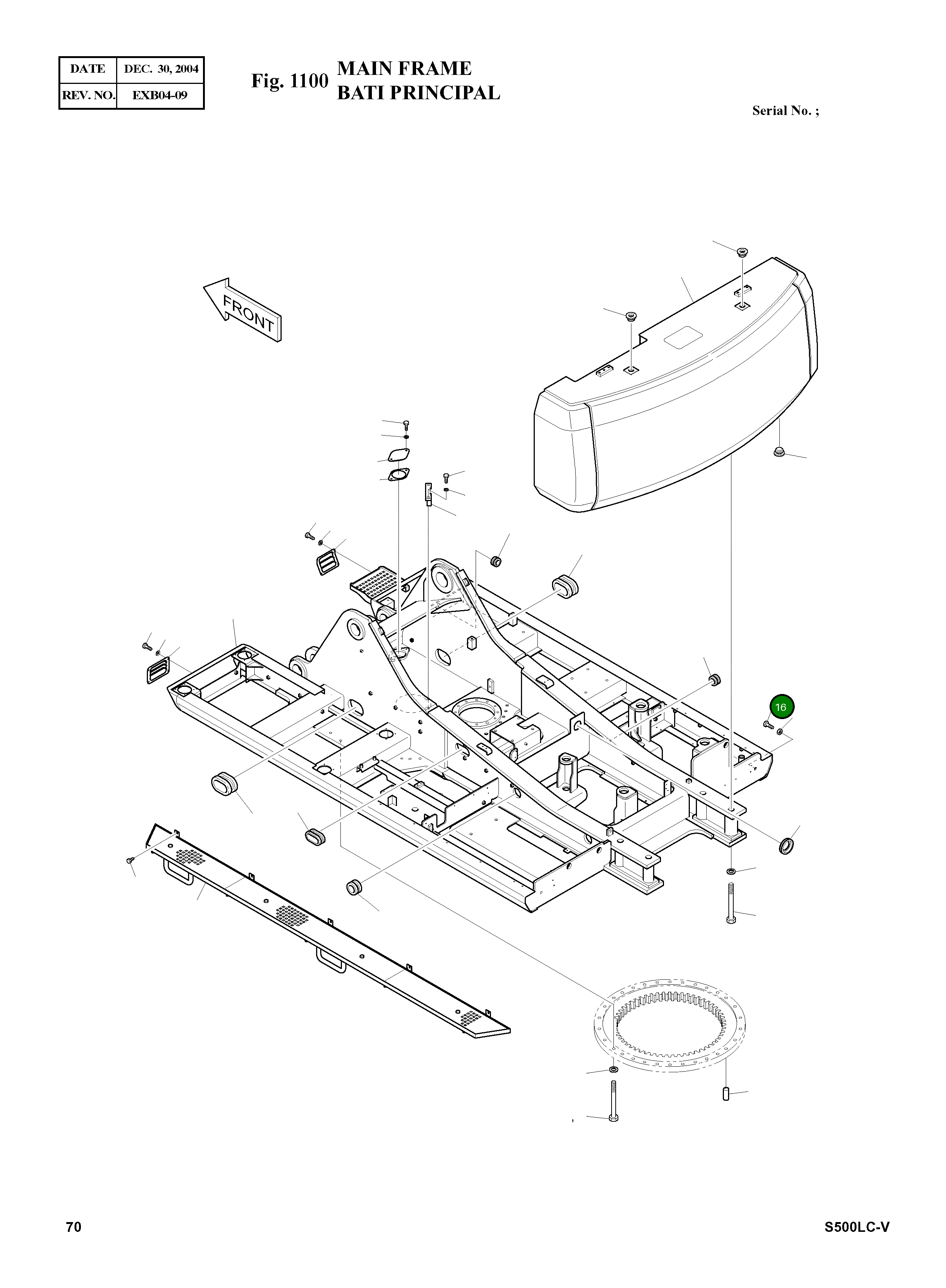 Болт M24X3.0X80 S0534266 Komatsu
