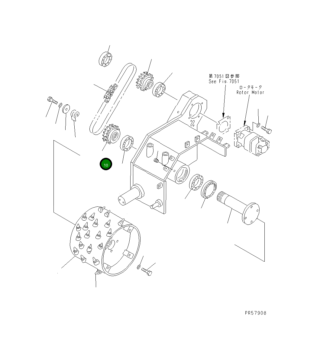 Ведущая звезда 26A-870-1390 Komatsu