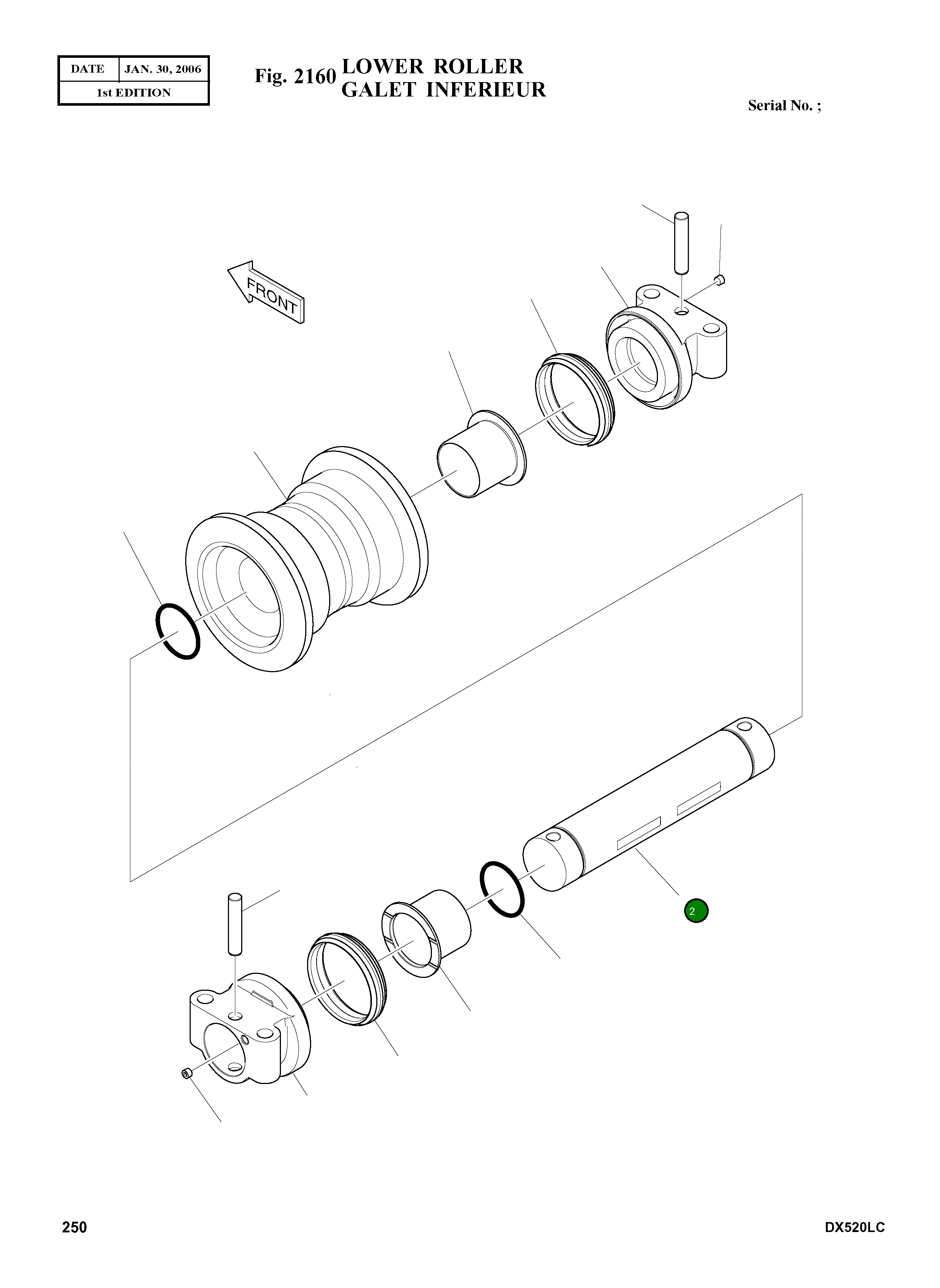Вал K1000935 Komatsu
