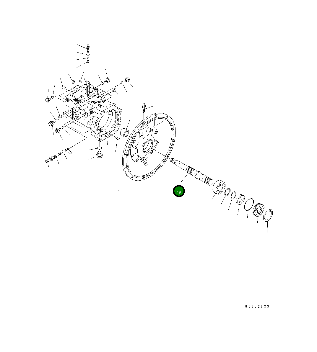 Вал 708-3T-12230 Komatsu