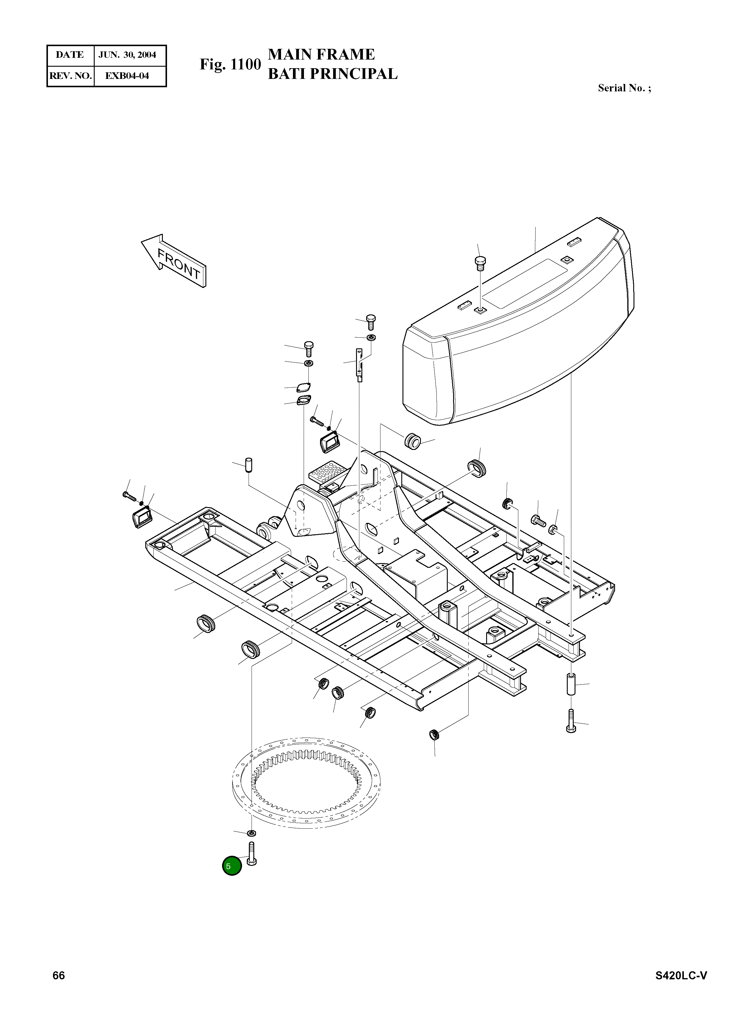 Болт M24X2.0X145 2120-2189A Komatsu