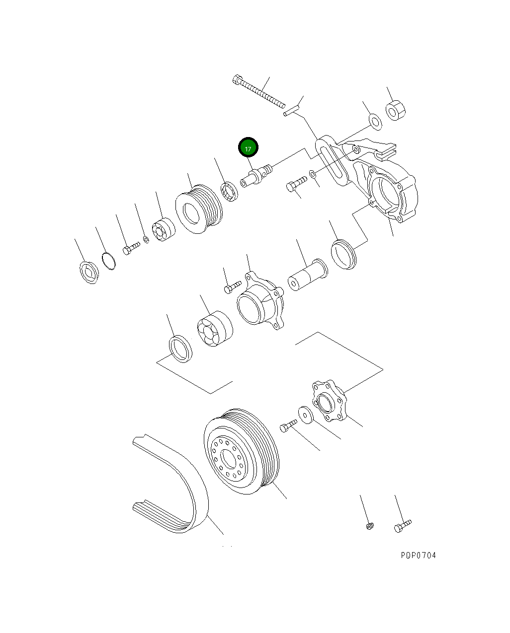 Вал CU3254648 Komatsu