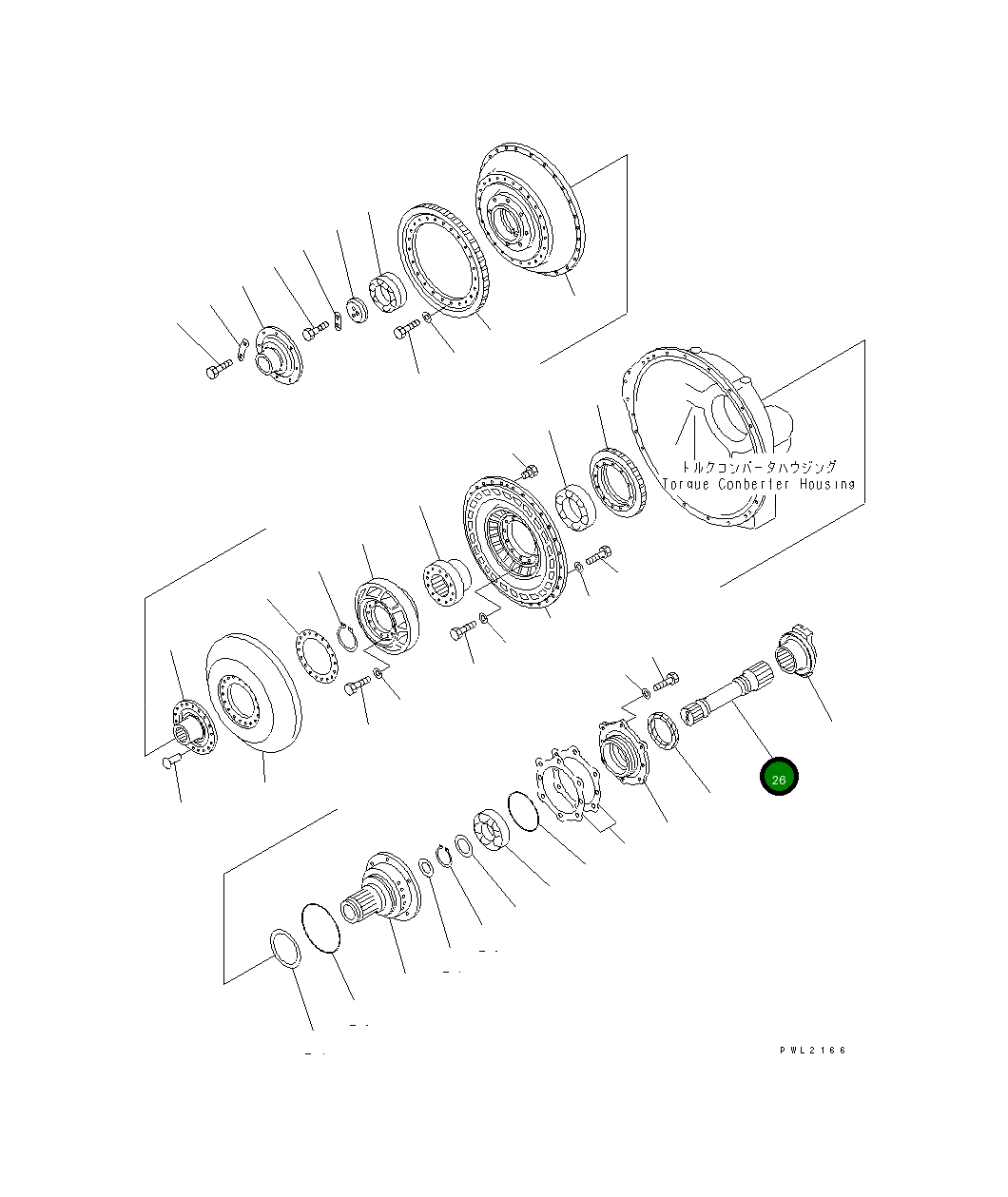 Вал 15A-13-11651 Komatsu