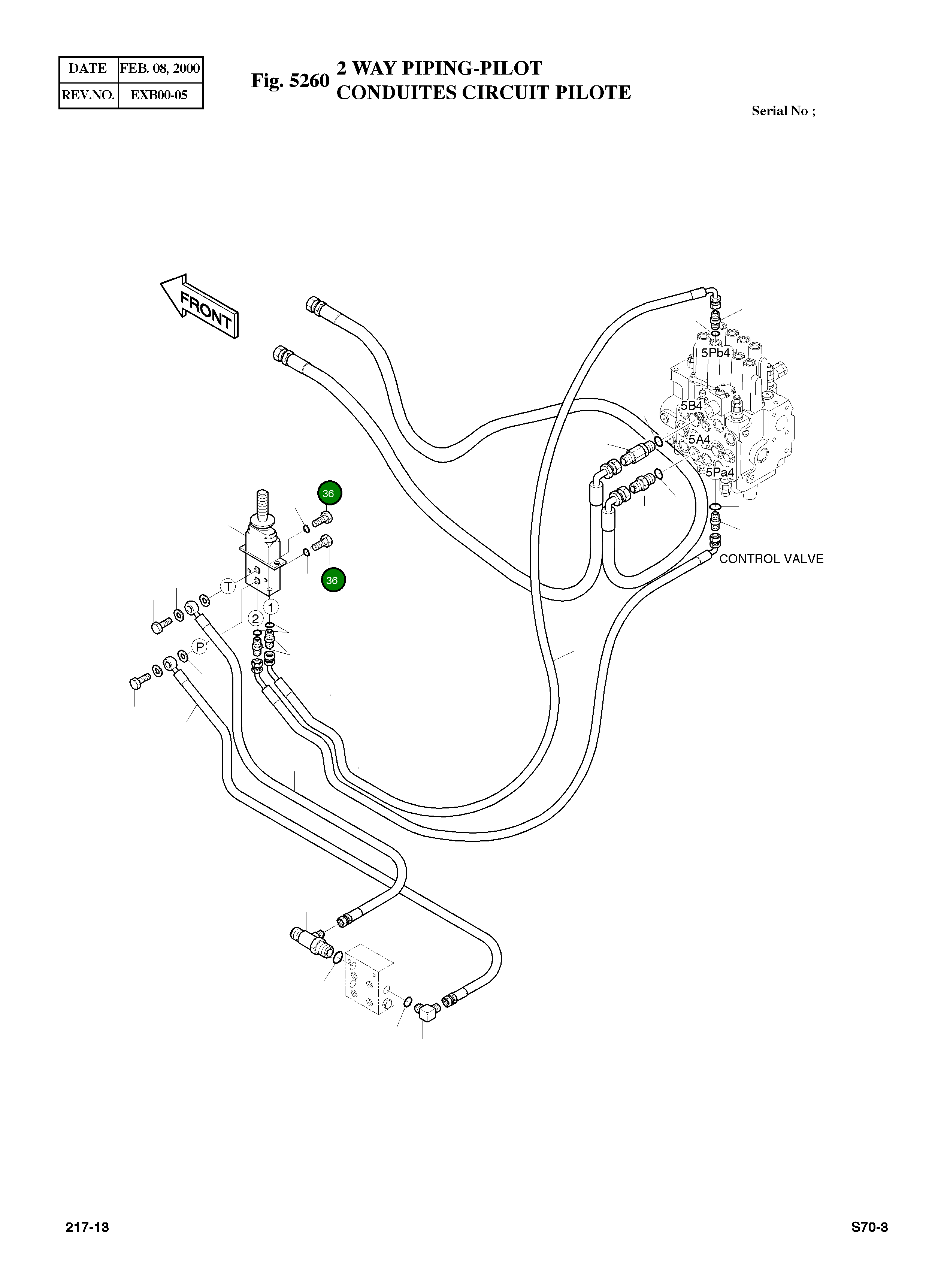 Болт M8X1.25X45 S0556253 Komatsu