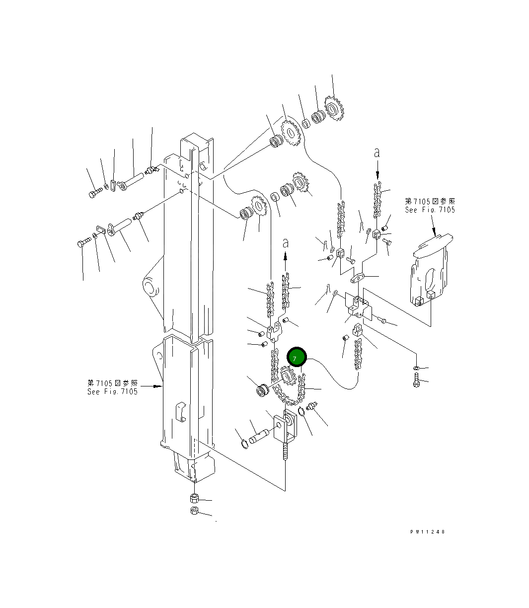 Ведущая звезда 22S-71-11520 Komatsu