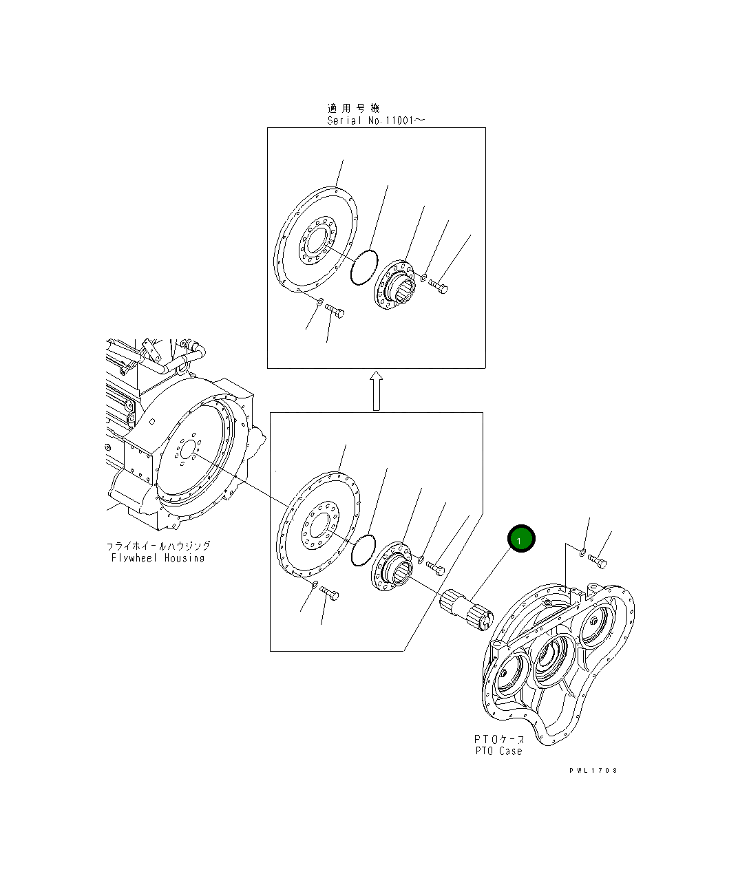 Вал 21M-38-11380 Komatsu