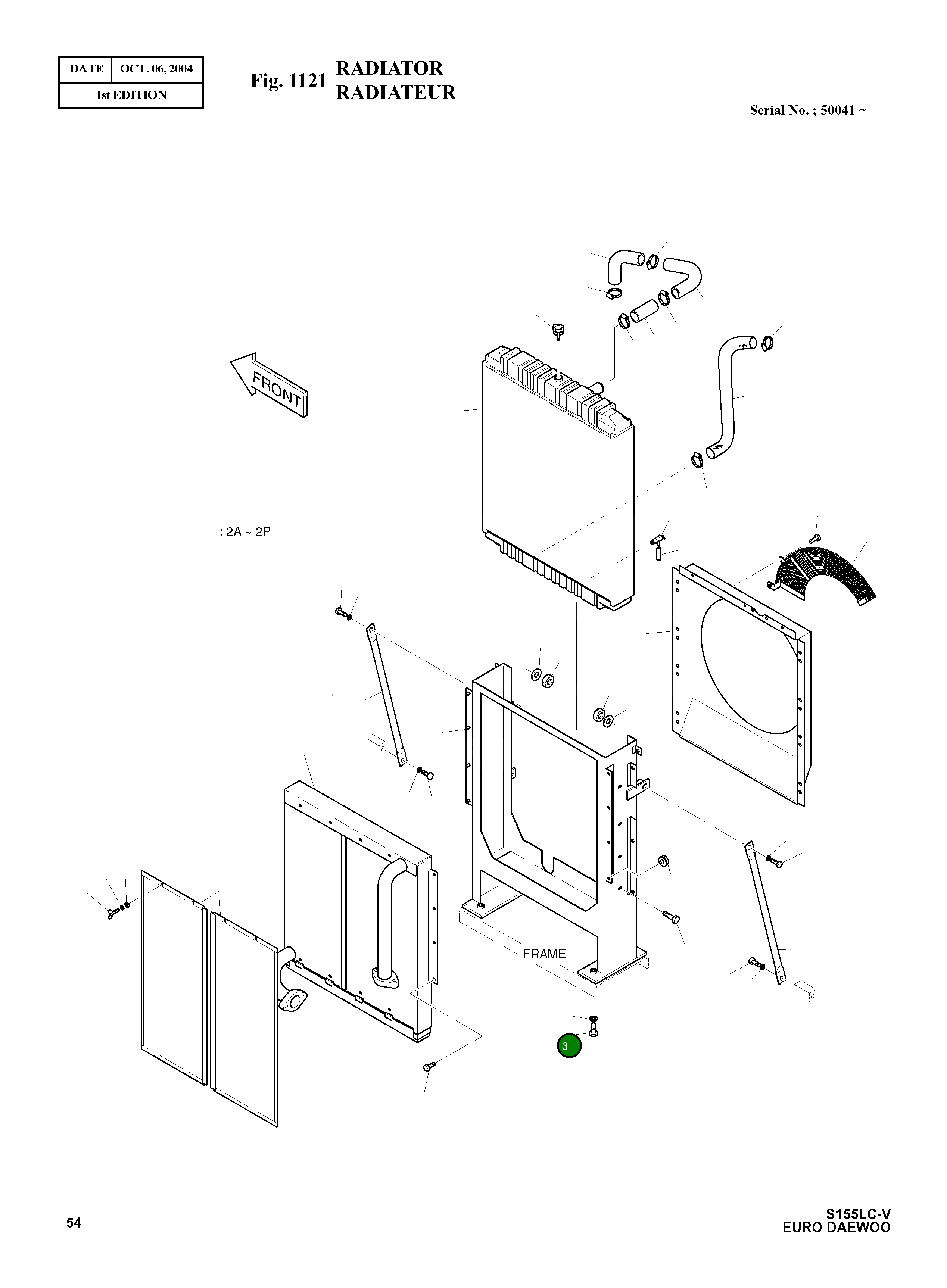 Болт M16X2.0X45 S0521556 Komatsu