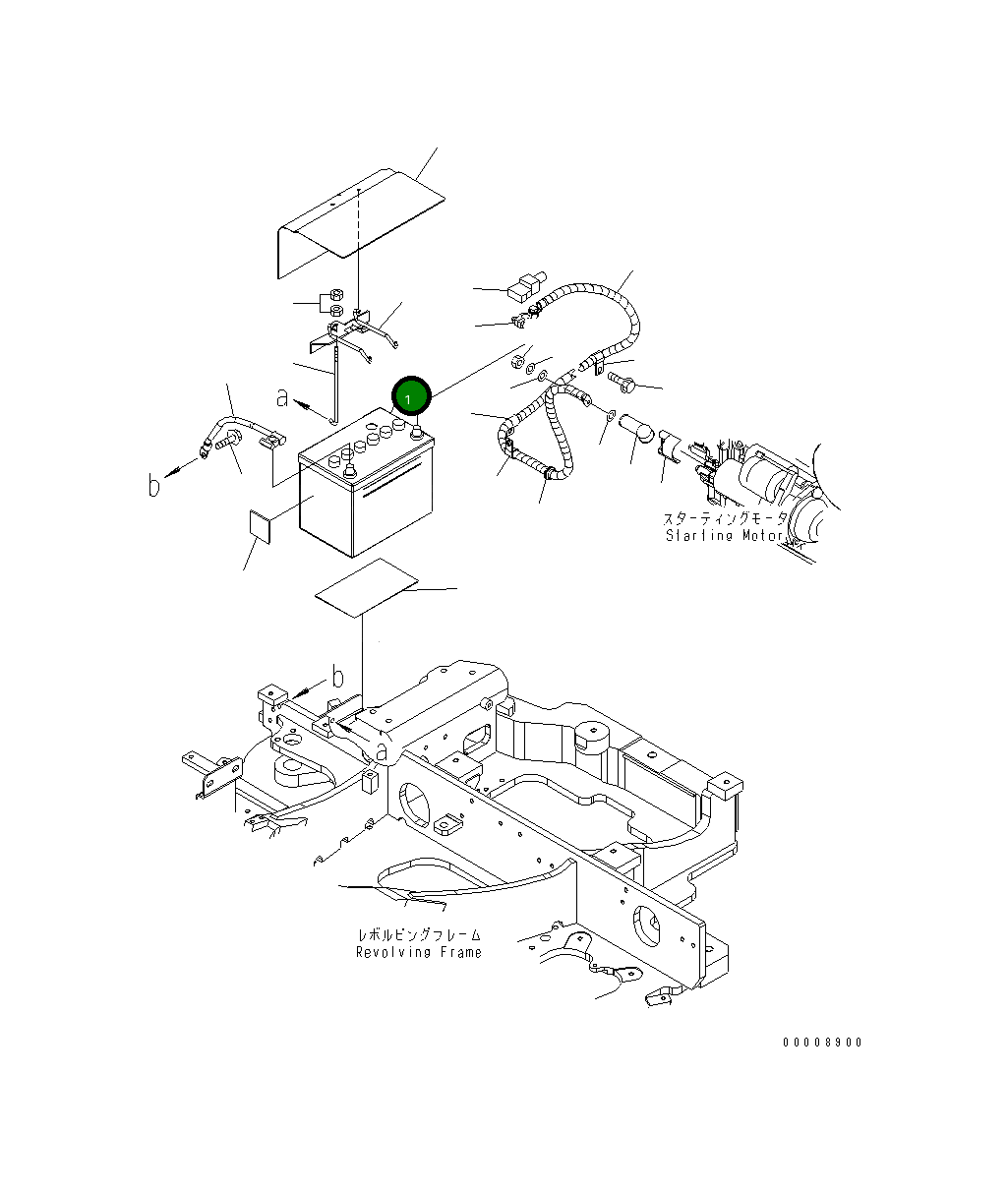 Аккумулятор WET (90D26L) 22L-06-21111 Komatsu