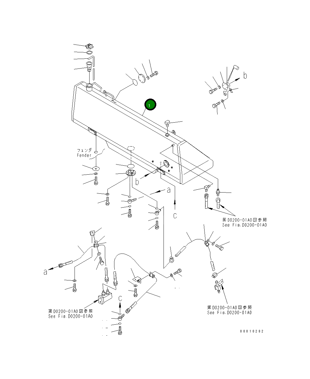 Топливный бак 198-04-65110 Komatsu