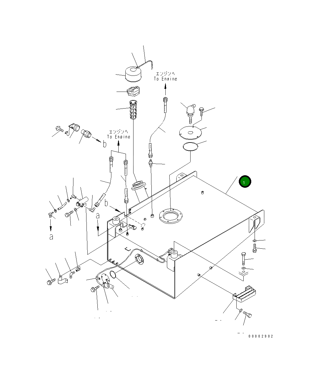 Бак 425-04-21413 Komatsu