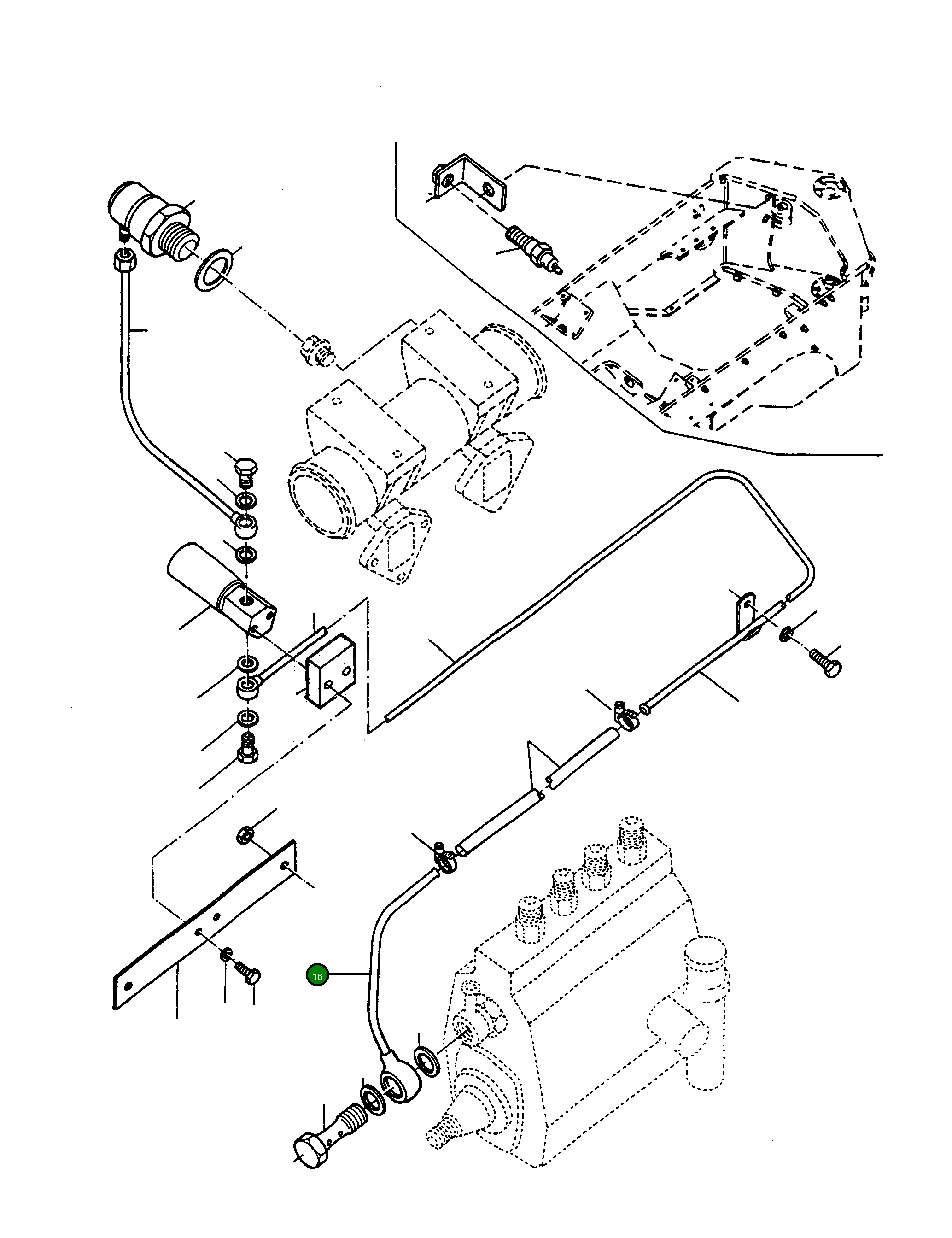 Банджо-фитинг 2871534M91 Komatsu
