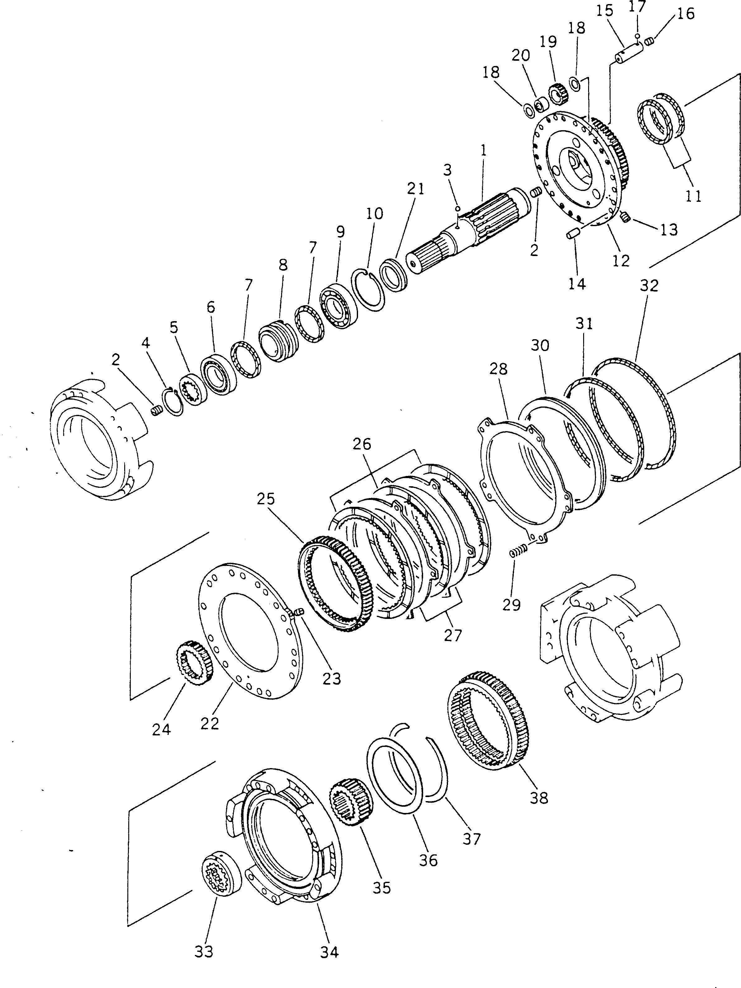 Вал 125-15-32120 Komatsu