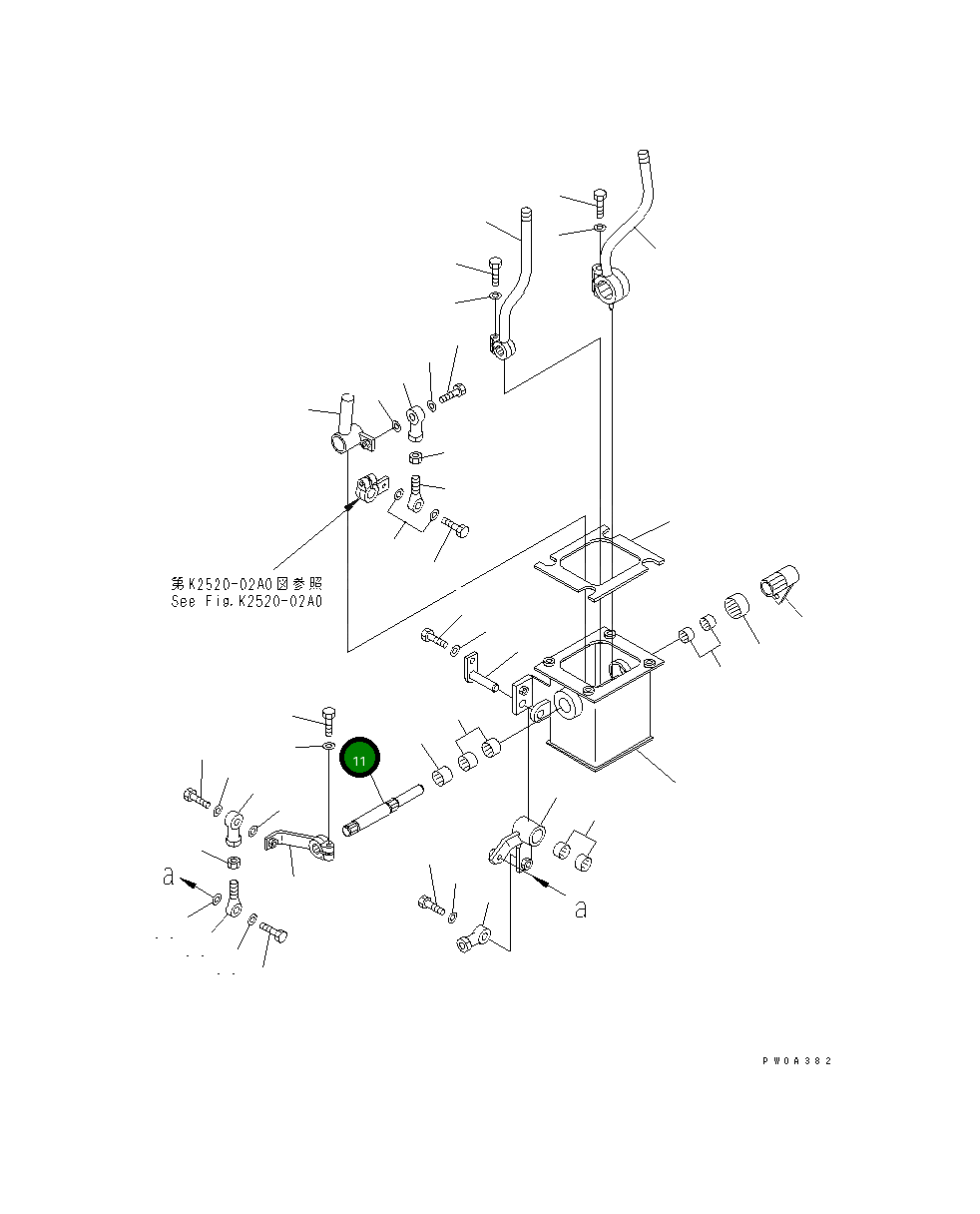 Вал 12G-X54-3351 Komatsu