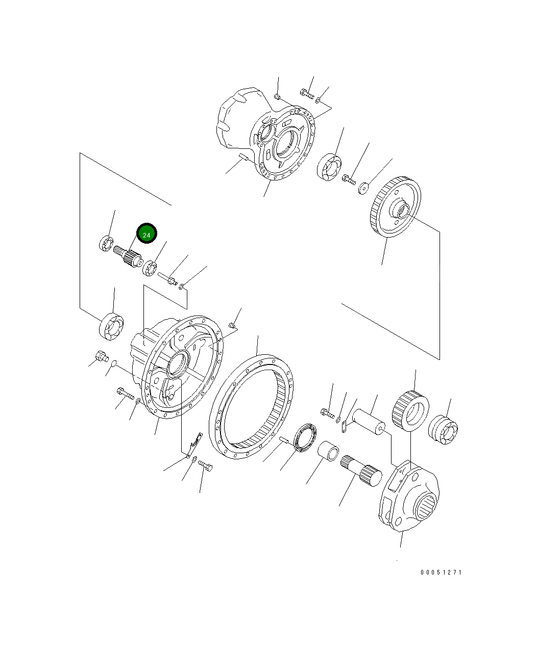 Вал 21T-27-72190 Komatsu