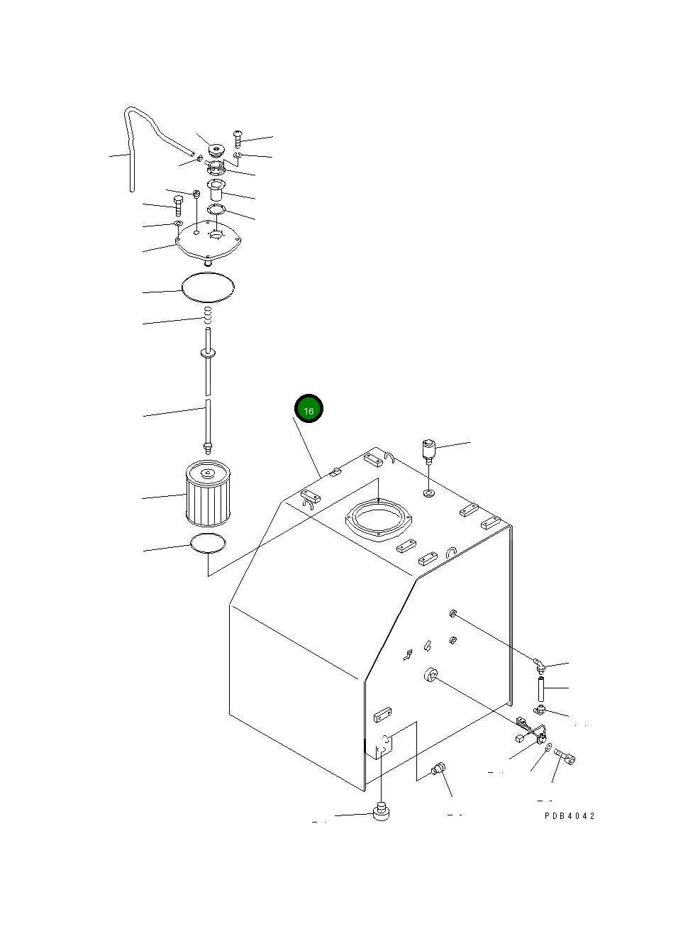 Бак 209-60-71111 Komatsu