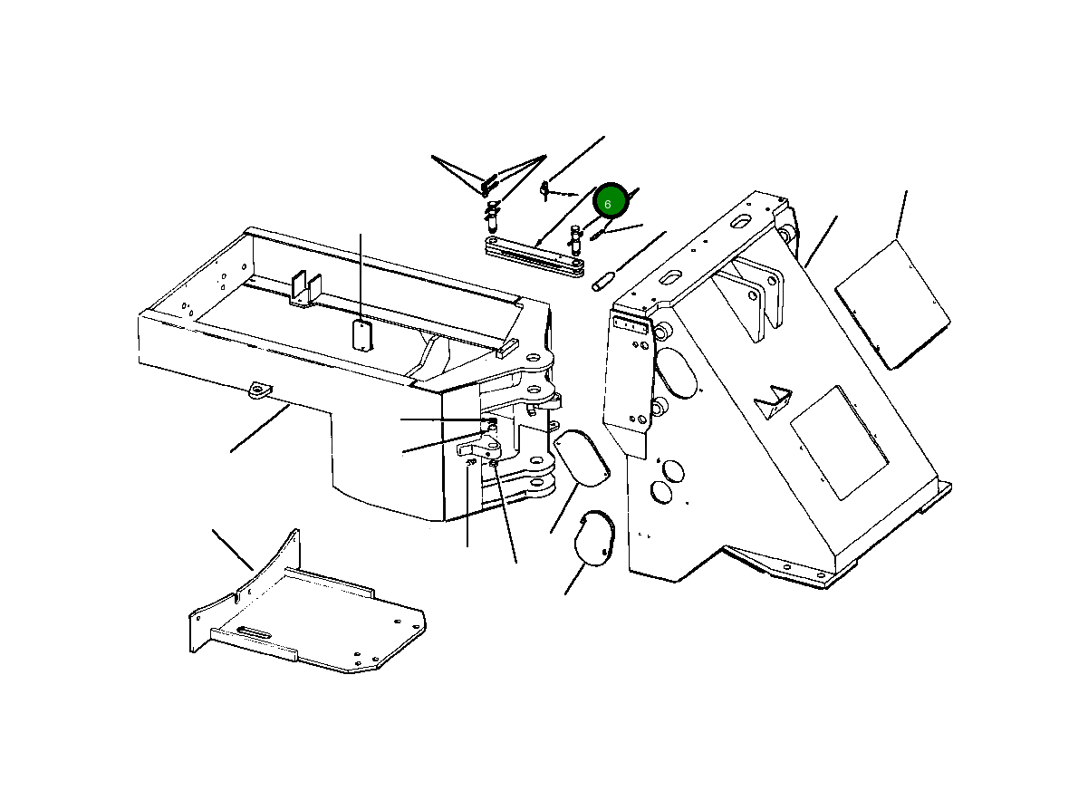 Блокирующая штанга рамы 1125 995 C1 Komatsu