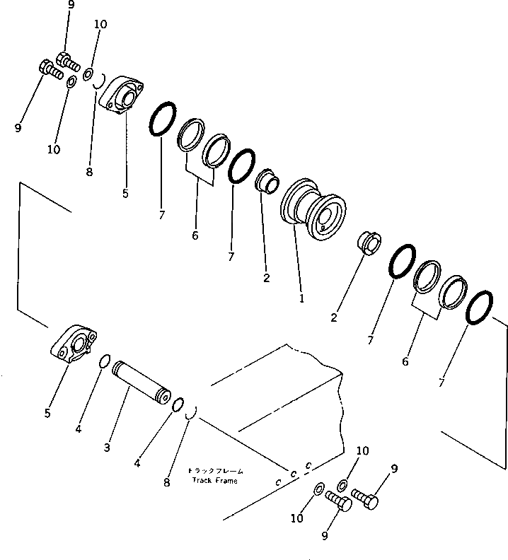 Вал 20T-30-13130 Komatsu