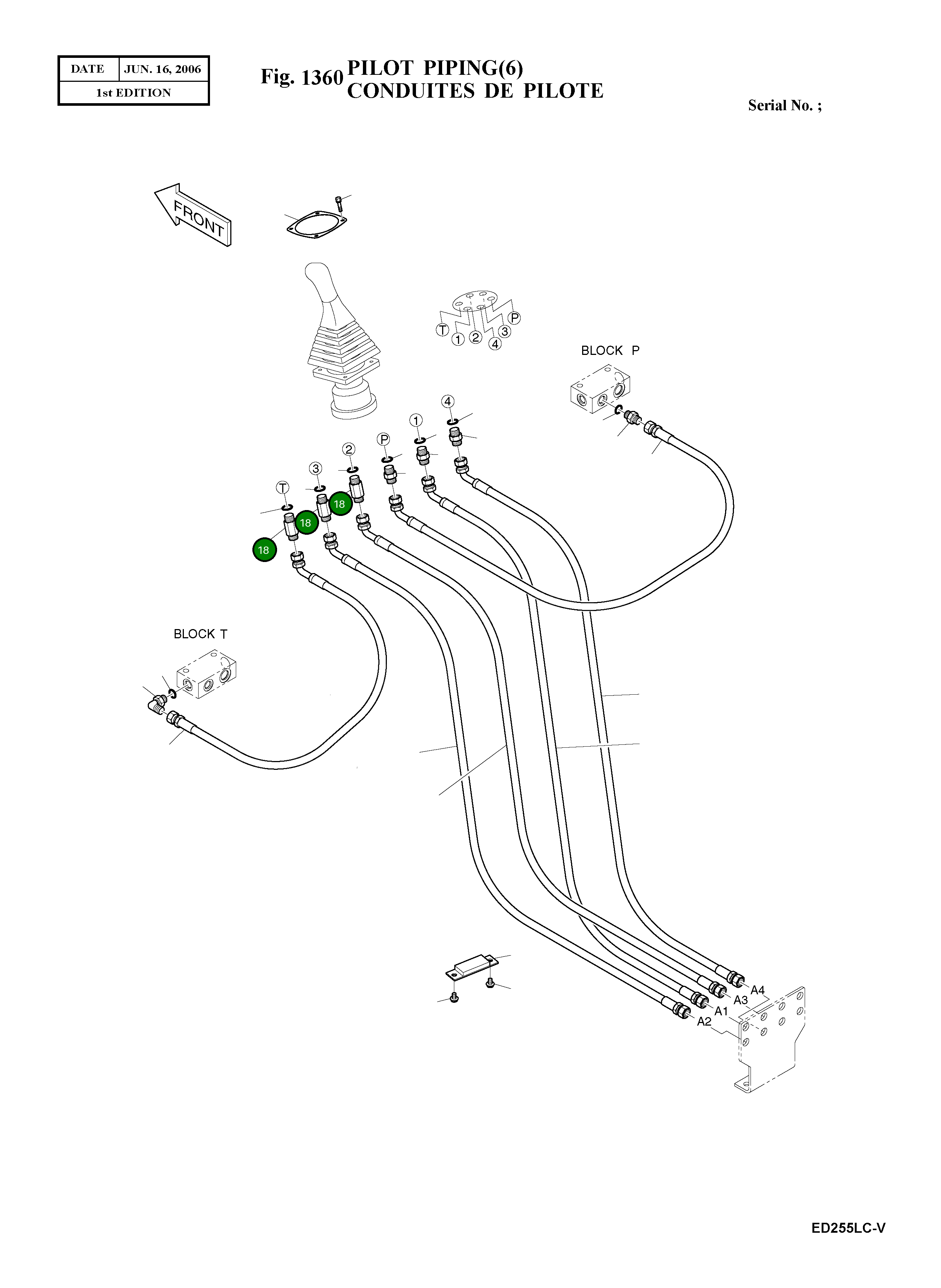 Адаптер PFO1/4-PF3/8 2181-1126D120 Komatsu