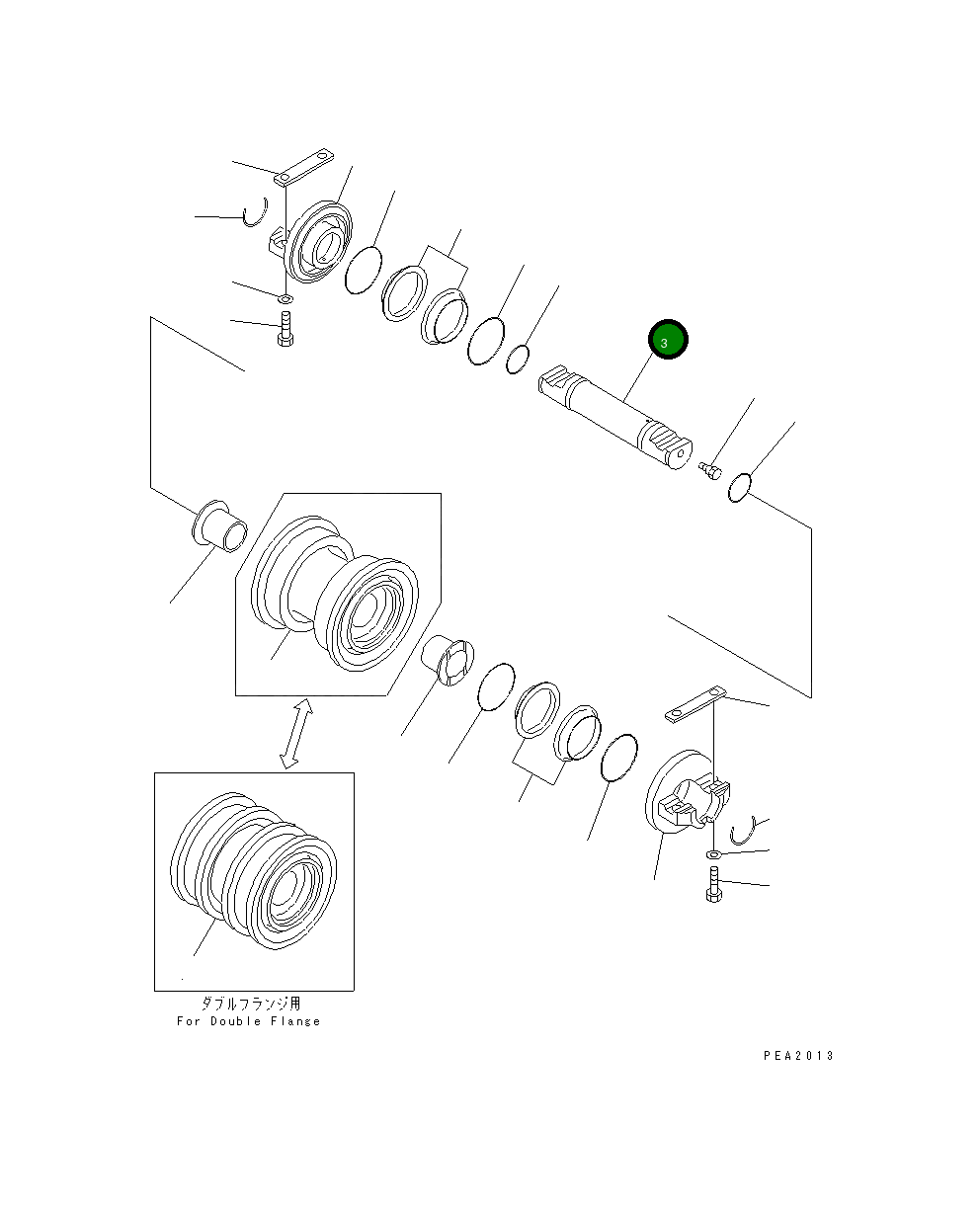 Вал 14X-30-14220 Komatsu
