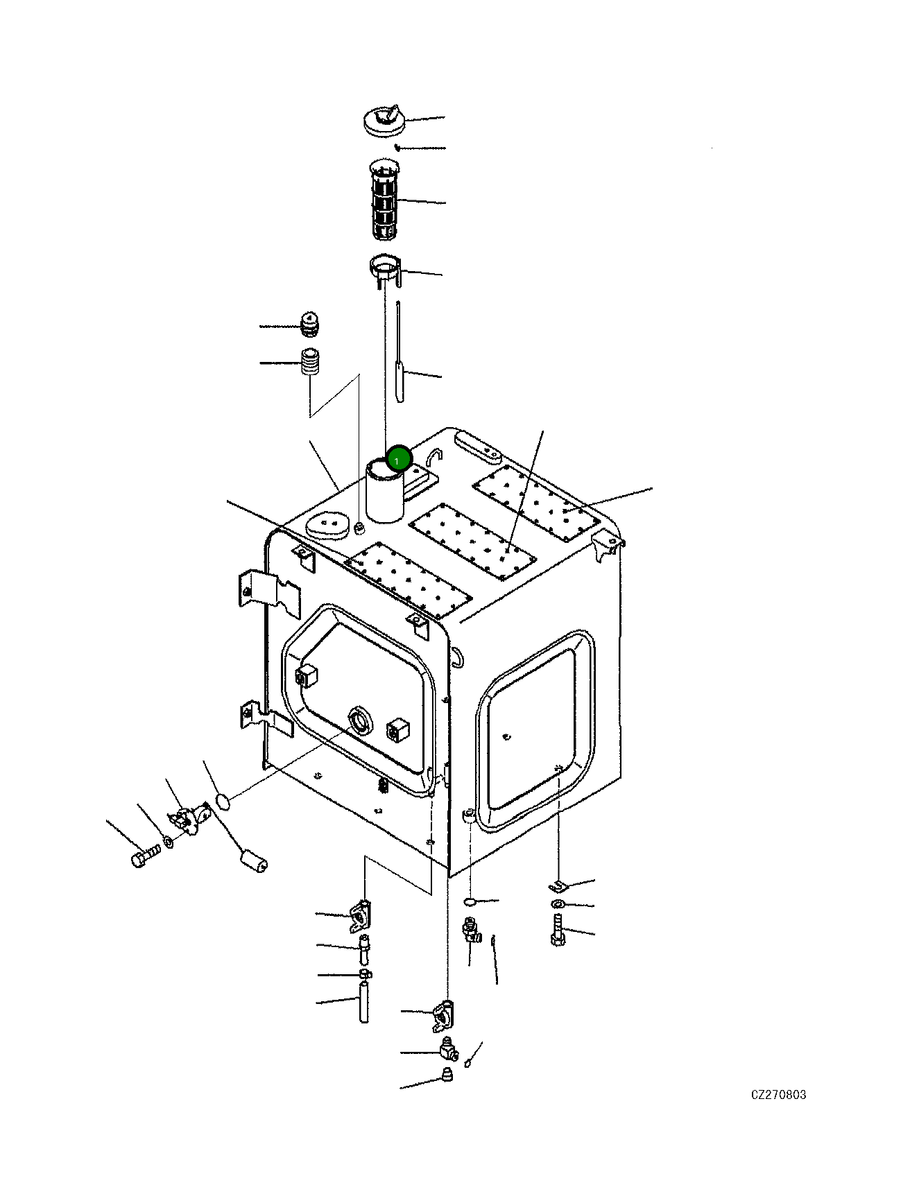 Бак 20Y-04-45110 Komatsu