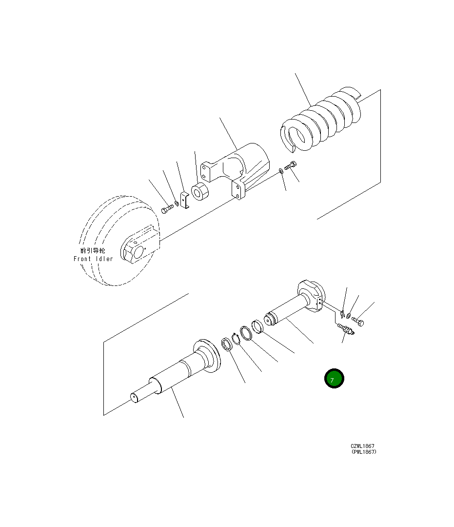 Вал 21M-30-14120 Komatsu