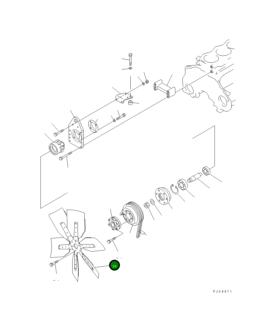 Вентилятор охлаждения 600-633-0740 Komatsu
