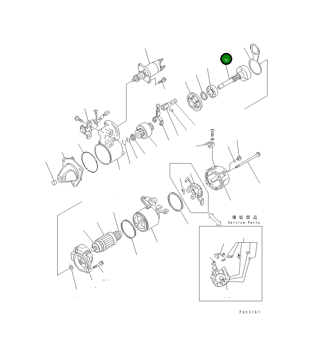 Вал SD2441-03400X0 Komatsu