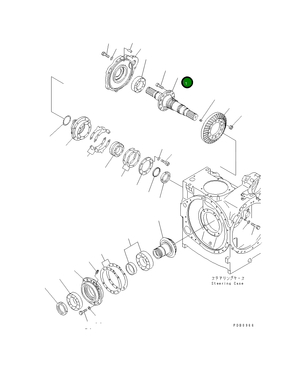 Вал 17A-22-15410 Komatsu