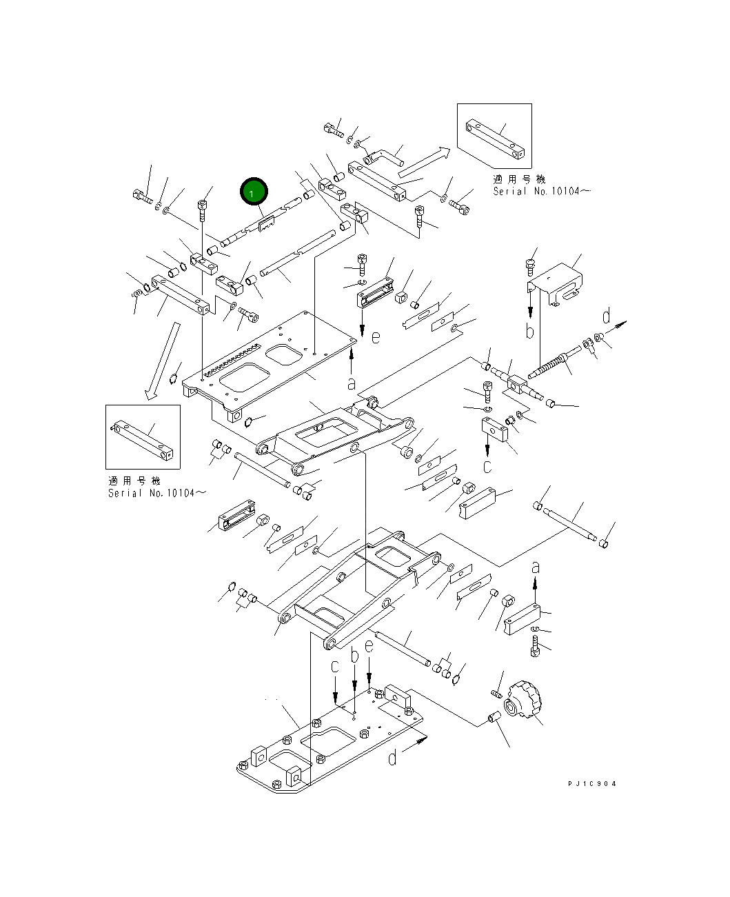 Вал 19M-43-34112 Komatsu