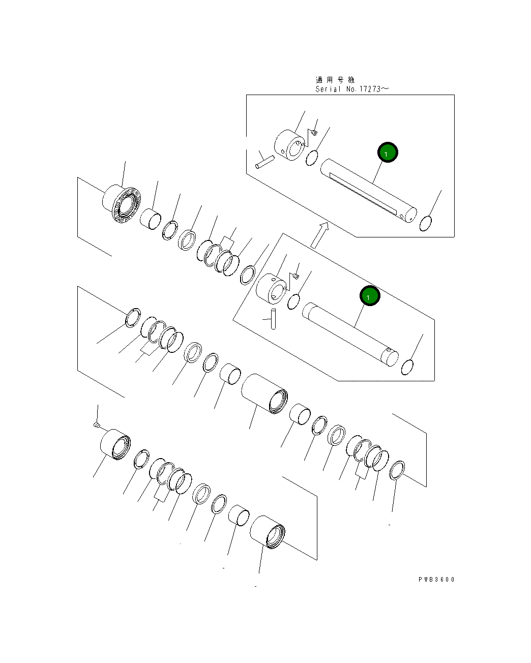 Вал 195-30-66211 Komatsu