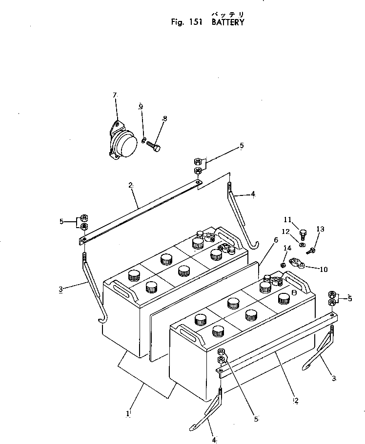 Аккумулятор 145G51 (кроме Японии) 08000-11215 Komatsu