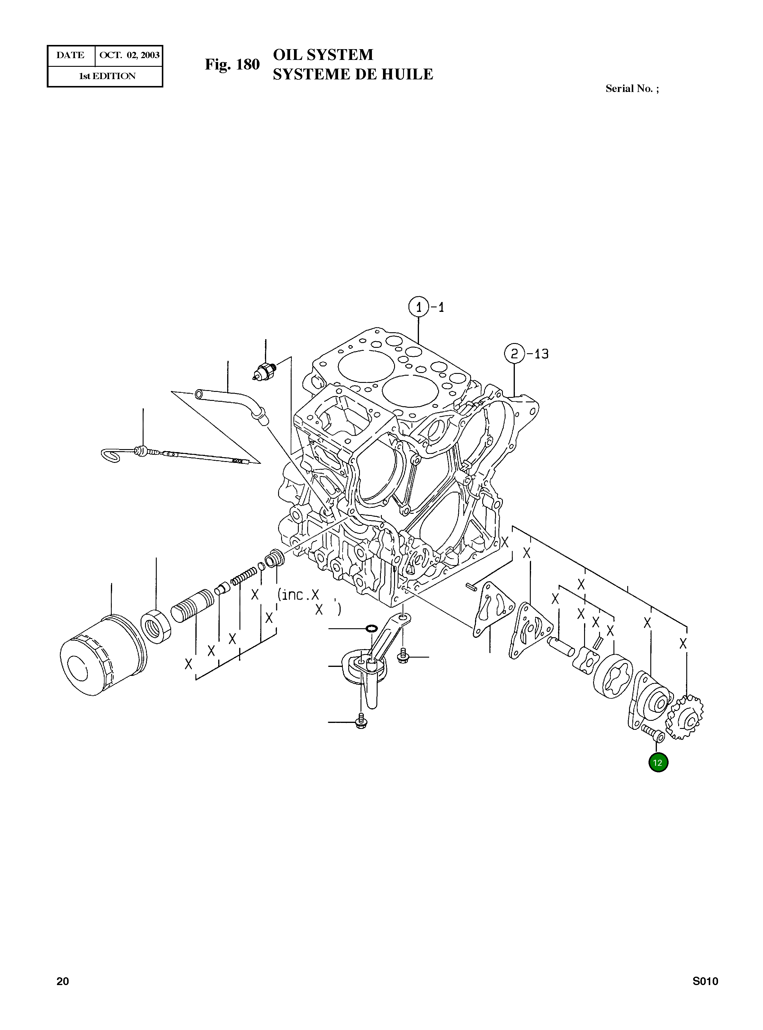 Болт M6X20 26450-060202 Komatsu