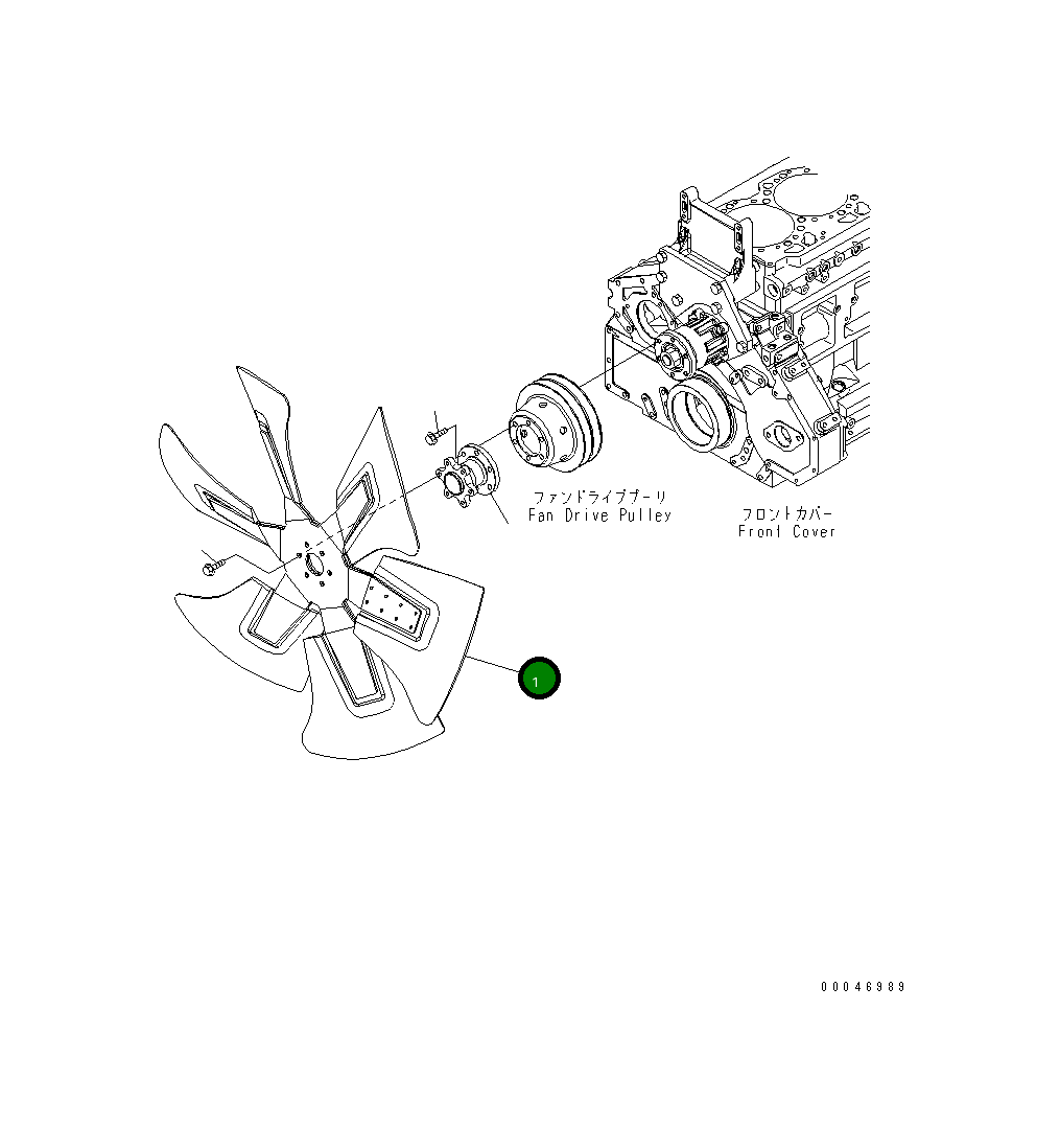 Вентилятор охлаждения 600-635-5870 Komatsu