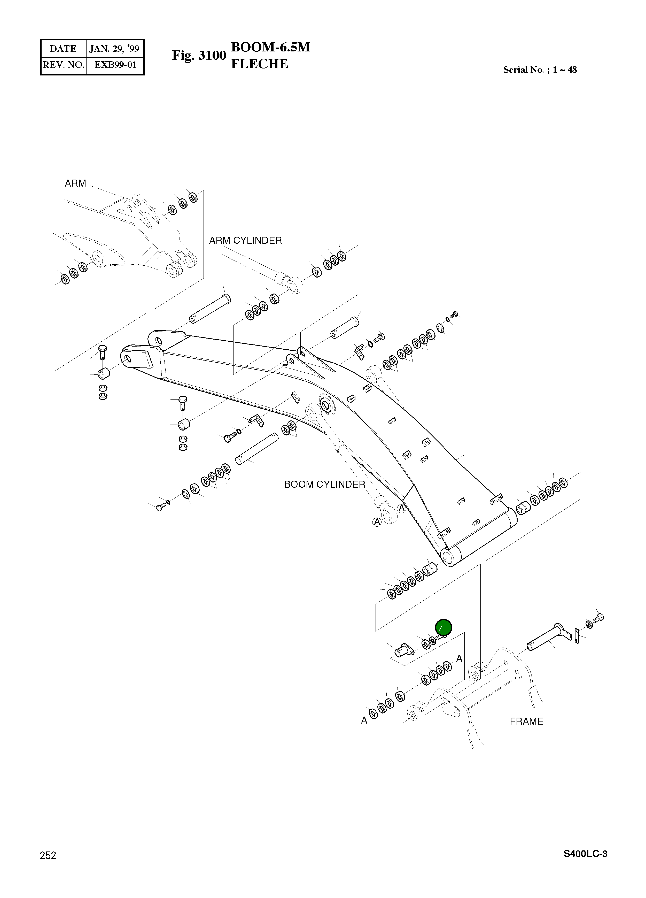 Болт M24X3.0X55 S0533761 Komatsu