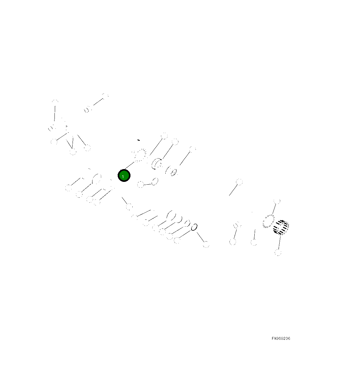 Барабан в сборе 4A1-6C-10590 Komatsu
