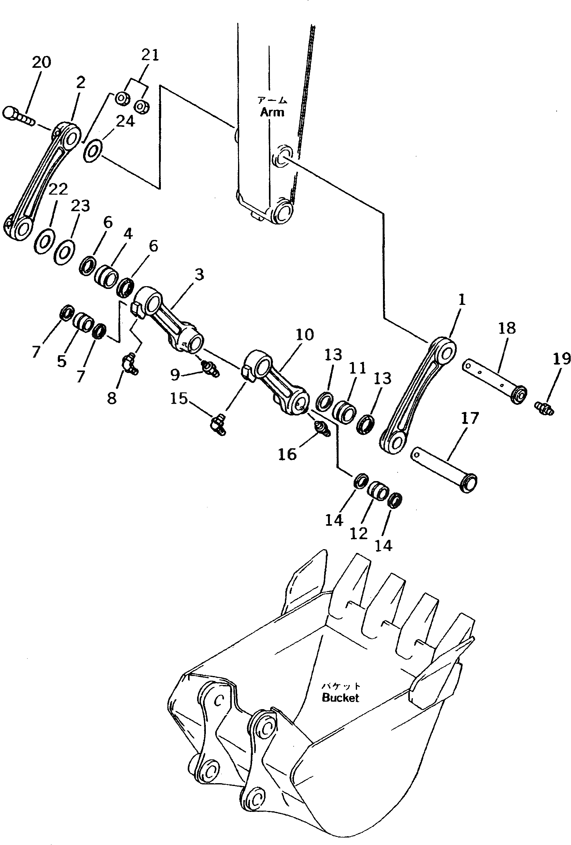 Вал 20X-70-24260 Komatsu