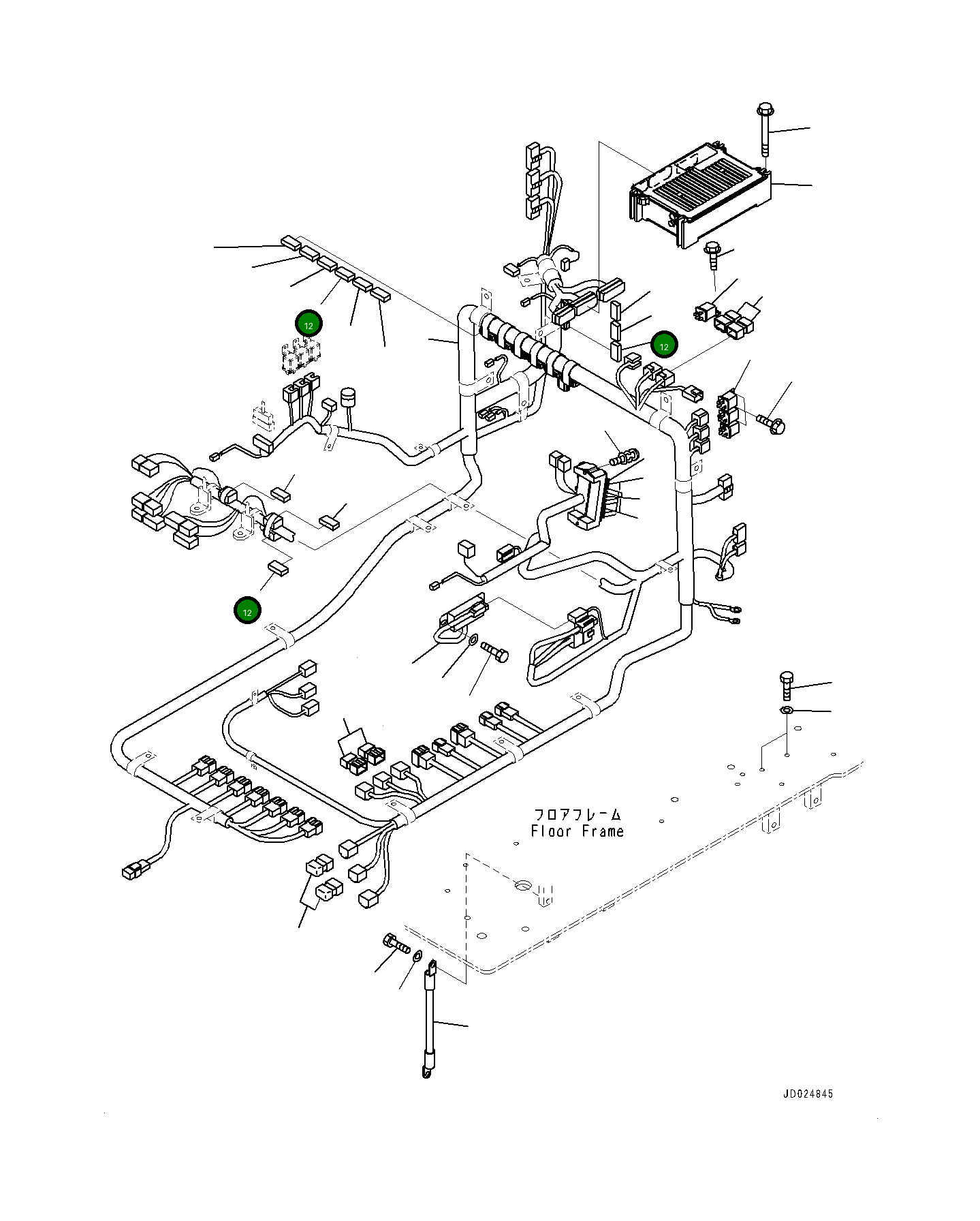 F-разъём, зелёный HM6400-0013 Komatsu