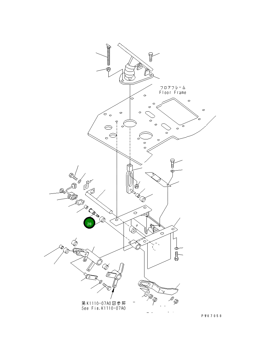 Вал 21J-43-13232 Komatsu