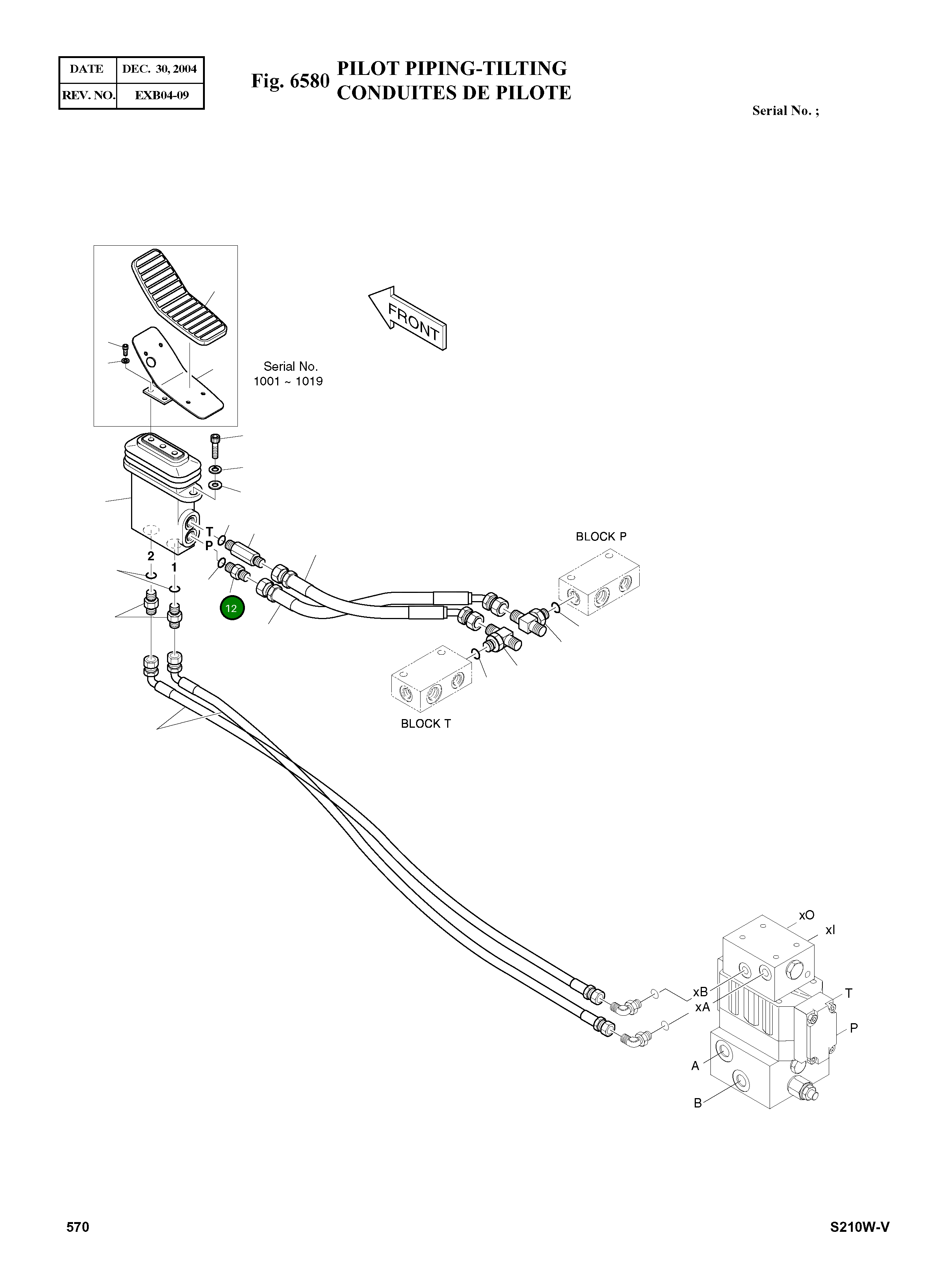 Адаптер PFO1/4-PF3/8 2181-1126D85 Komatsu