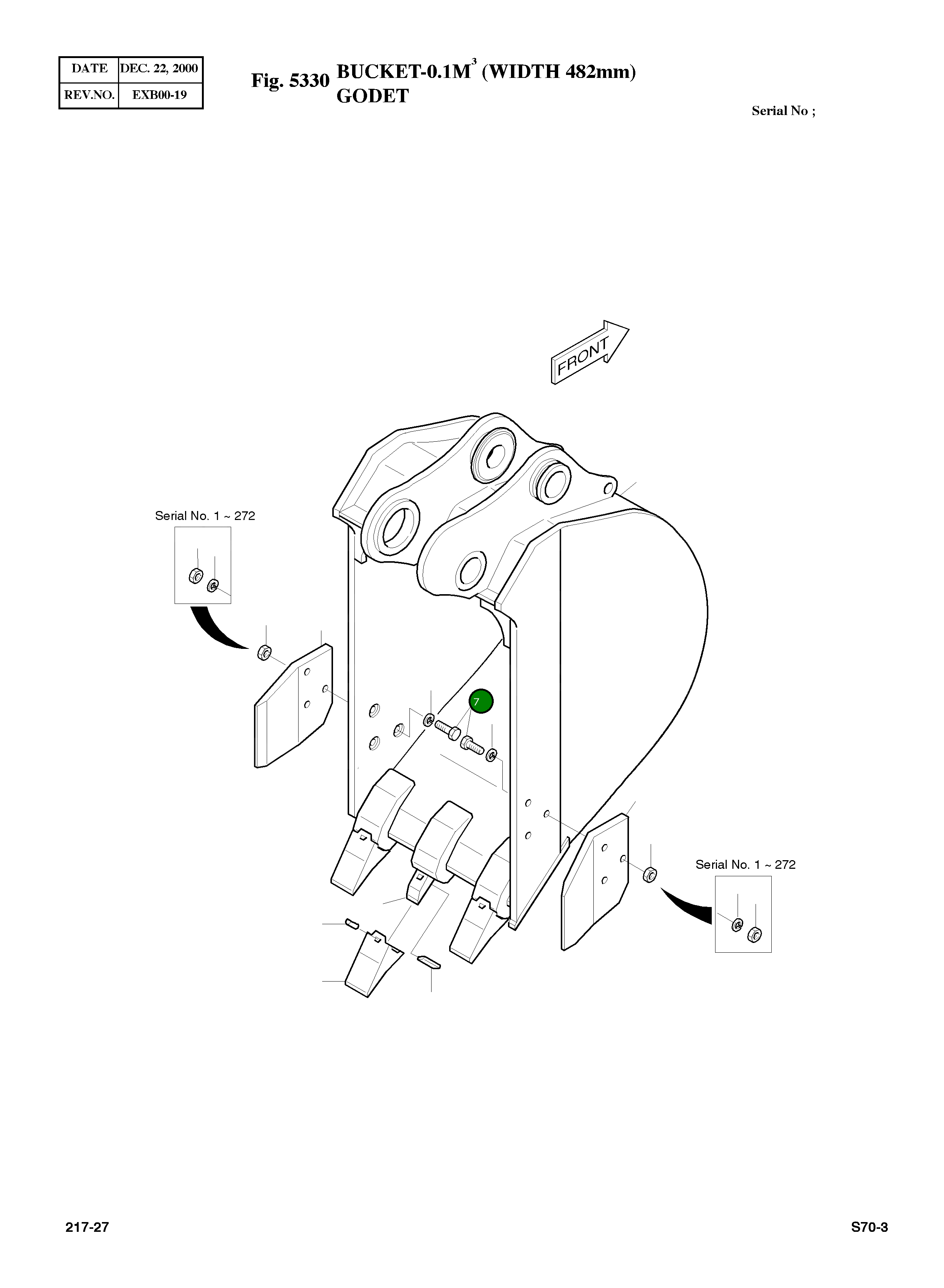 Болт M20X1.5X65 S0570161 Komatsu
