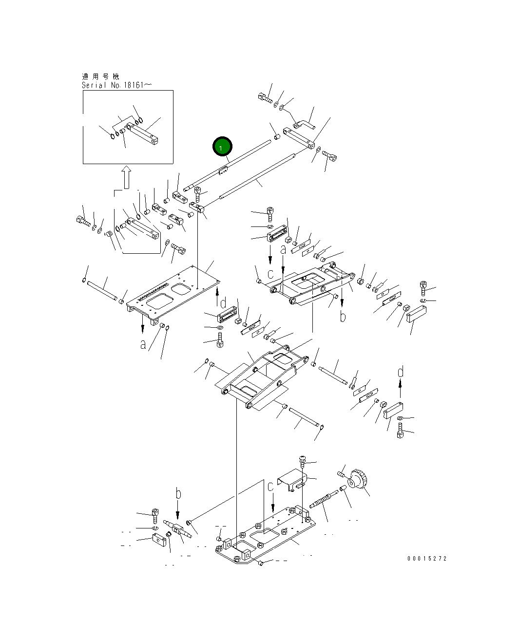 Вал 19M-43-34111 Komatsu