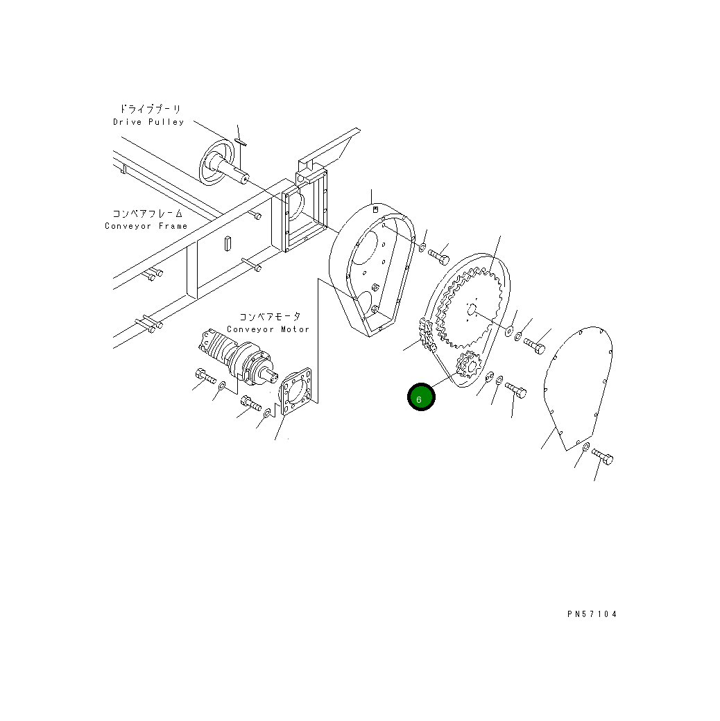 Ведущая звезда 277-70-21470 Komatsu